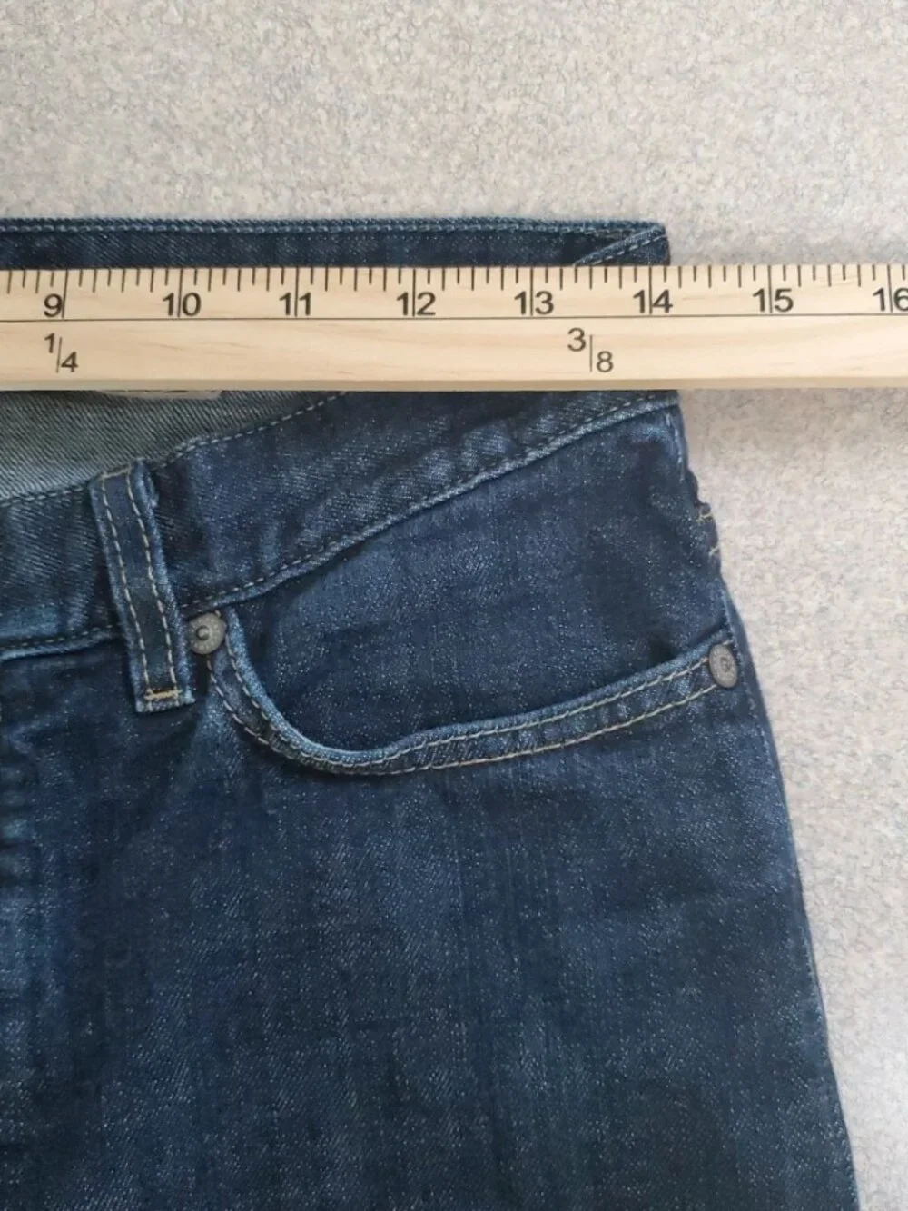 John Varvatos Bowery Jeans Men 28x33 Blue Slim Straight Button Fly Dark Wash USA